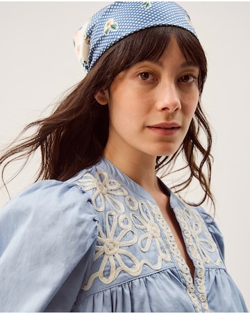 Monsoon Erica V-Neck Embroidered Blouse