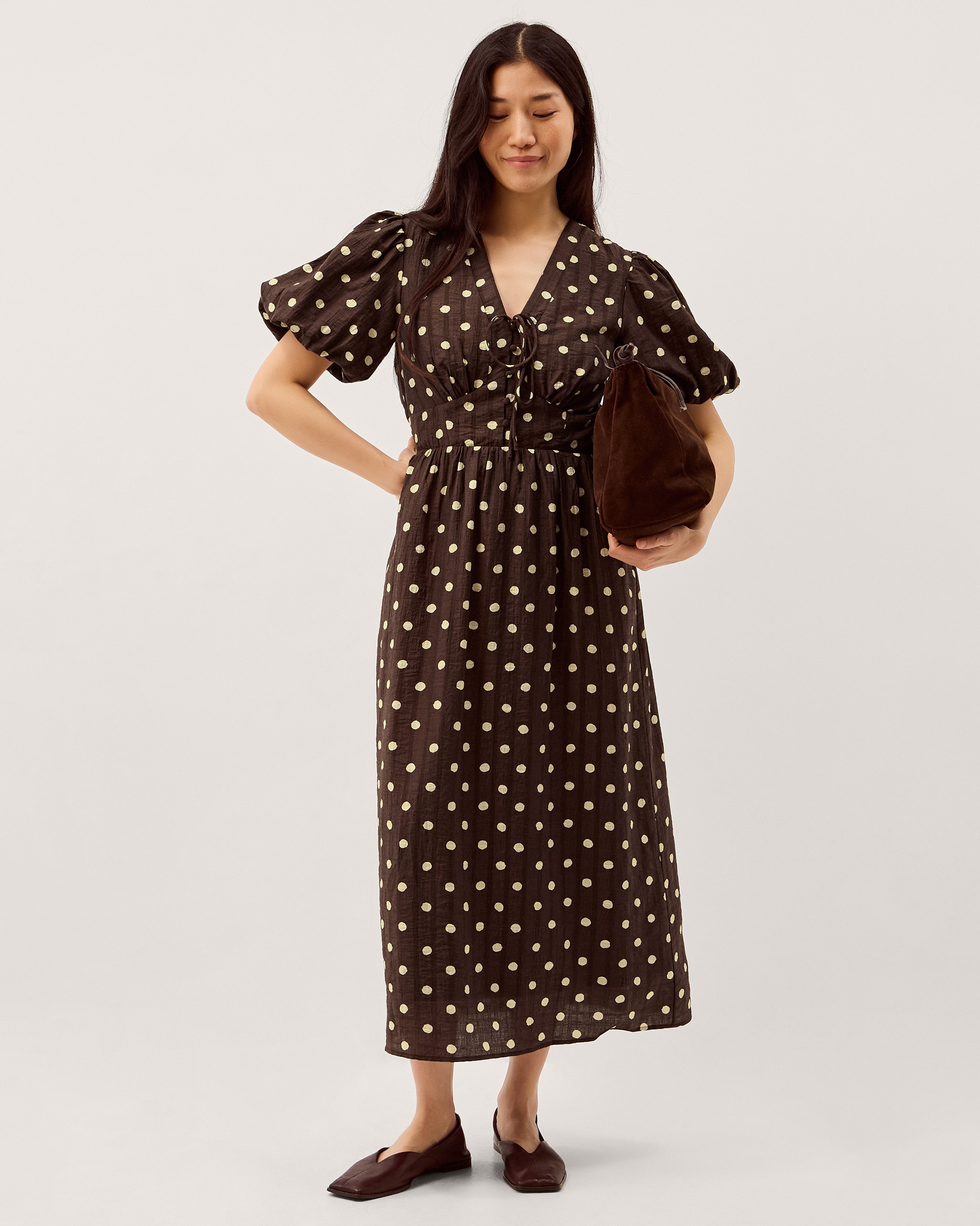 Monsoon Paris Polka Dot Midi Dress