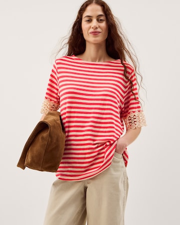 Monsoon Sasha Stripe Linen Blend T-Shirt