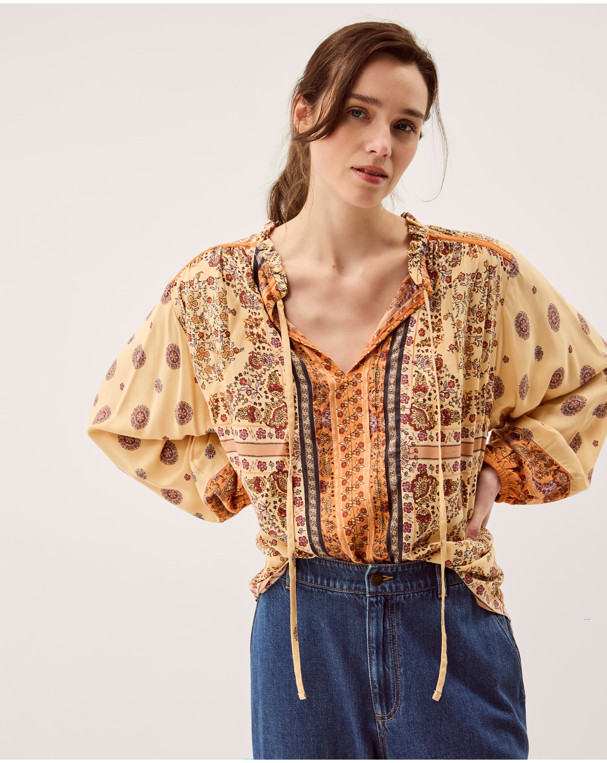 Monsoon Ines Floral Print Blouse