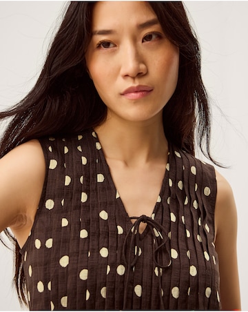 Monsoon Paris Sleeveless Polka Dot Top