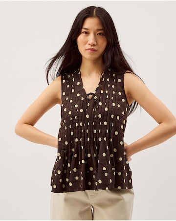 Monsoon Paris Sleeveless Polka Dot Top