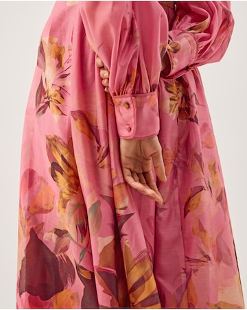 Monsoon Aimee V-Neck Floral Midi Dress