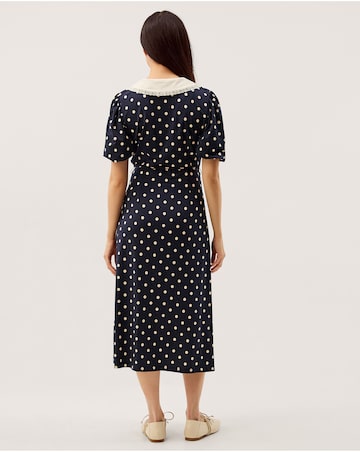 Monsoon Stella Polka Dot Midi Dress
