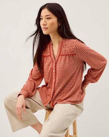 Monsoon Palmer Print Smocked Jersey Top