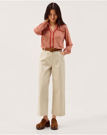 Monsoon Palmer Print Smocked Jersey Top