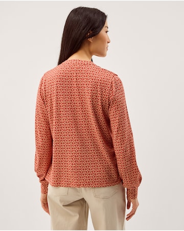 Monsoon Palmer Print Smocked Jersey Top