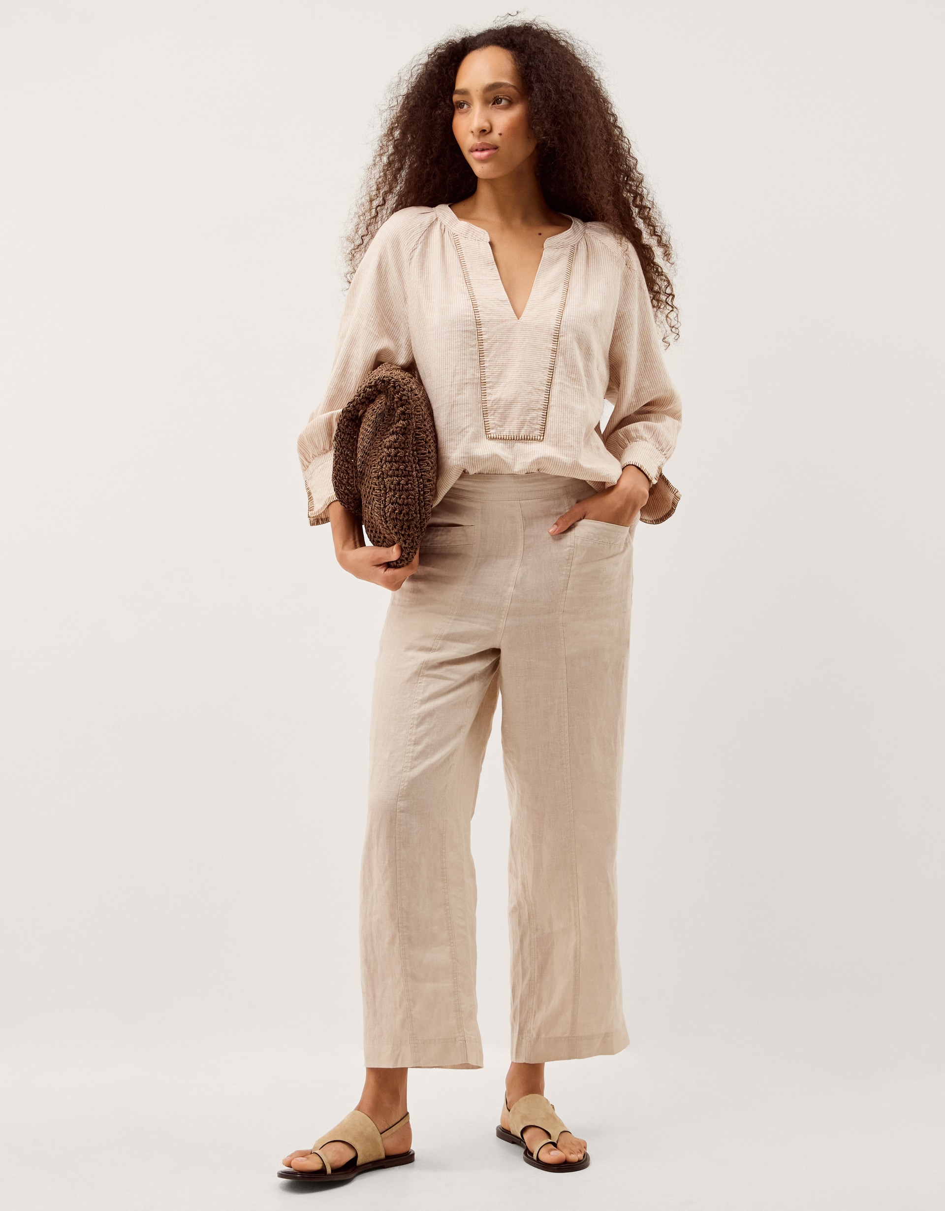 Monsoon Lucy Short Linen Trousers