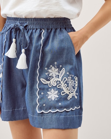 Monsoon Isla Embroidered Denim Shorts