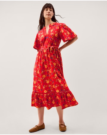 Monsoon Libby Floral Jersey Midi Dress