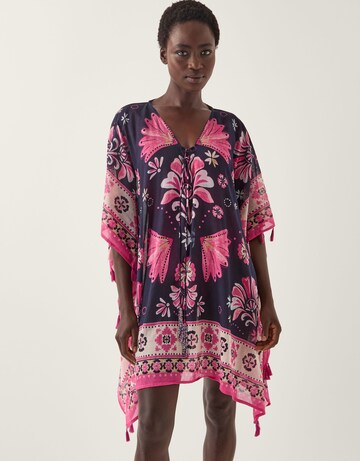 Monsoon Abbie Floral Print Mini Kaftan