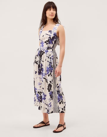 Monsoon Nicolette Linen Blend Midi Dress
