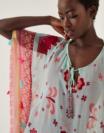 Monsoon Abbie Floral Mini Kaftan