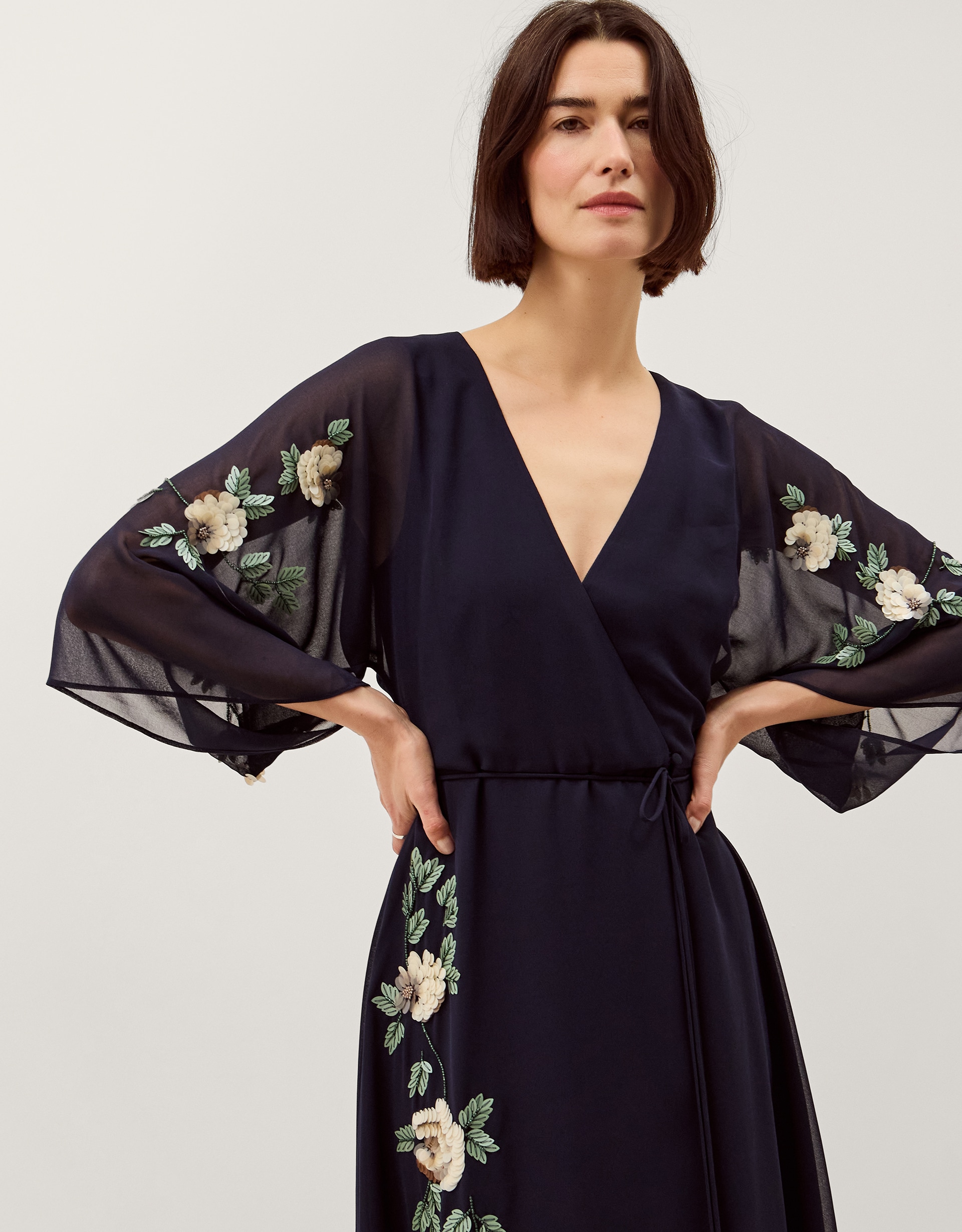 knee length dresses for ladies Elegant Sleeveless Wrap Midi Dress – True Radiant Treasures