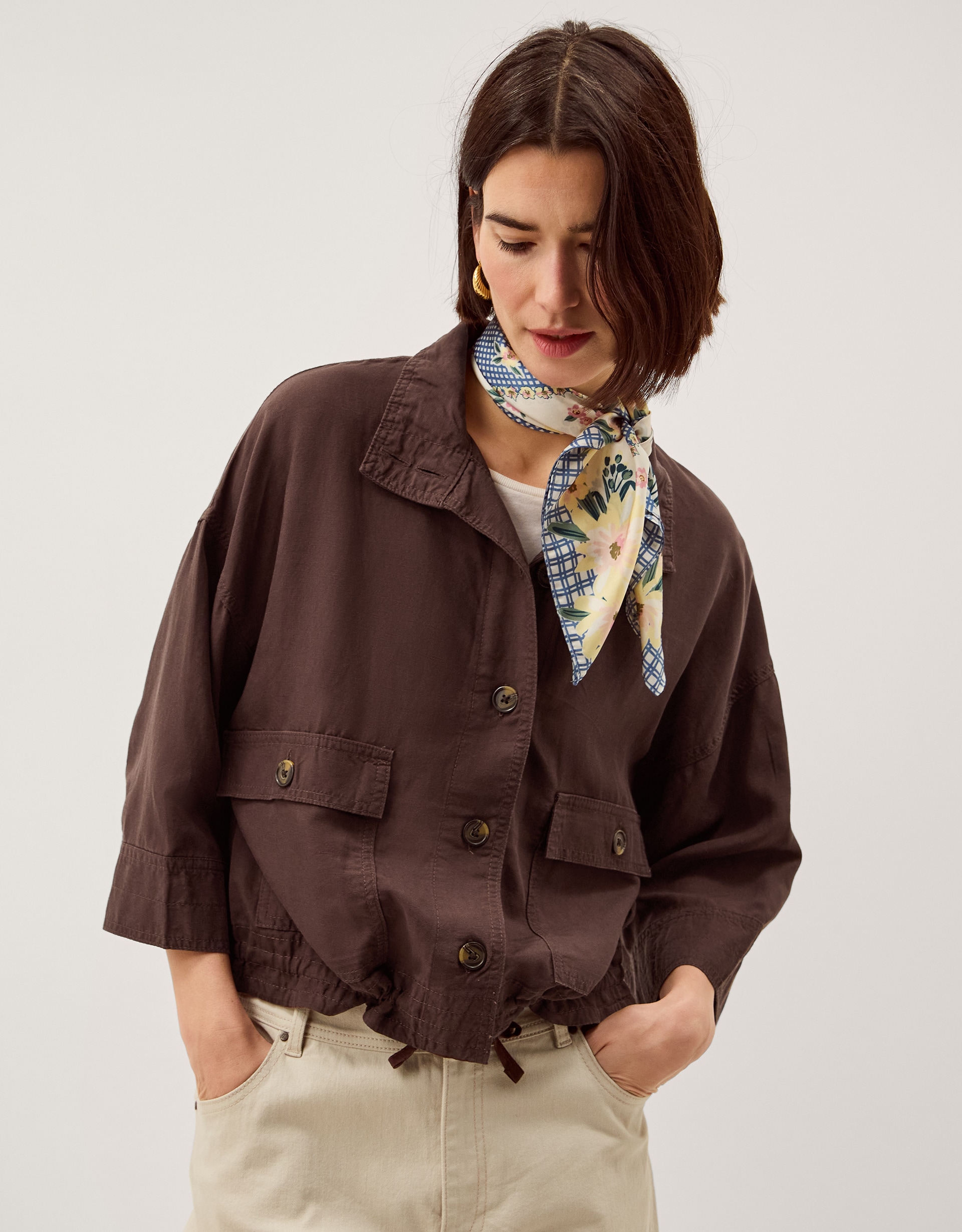 New In - Monsoon Marie Linen Blend Jacket