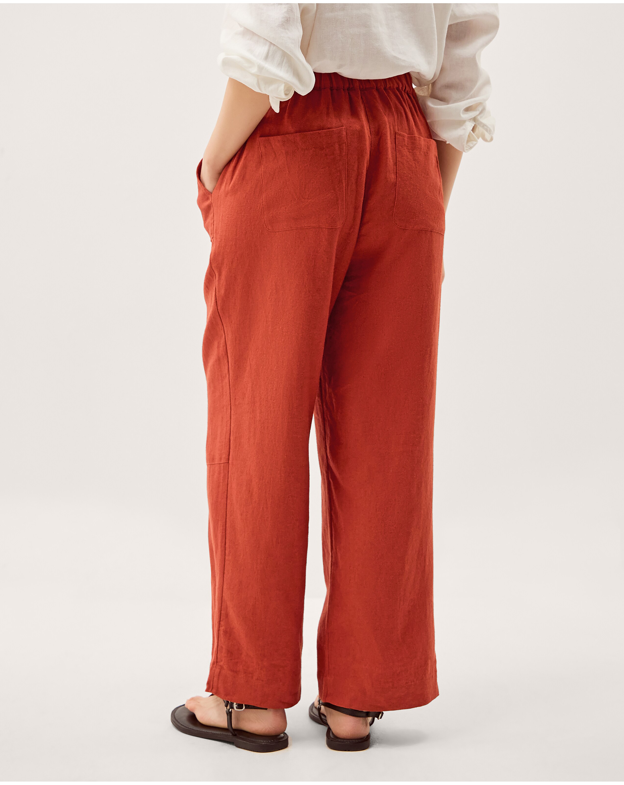 Monsoon Jolie Straight Linen Trousers | Ambrose Wilson