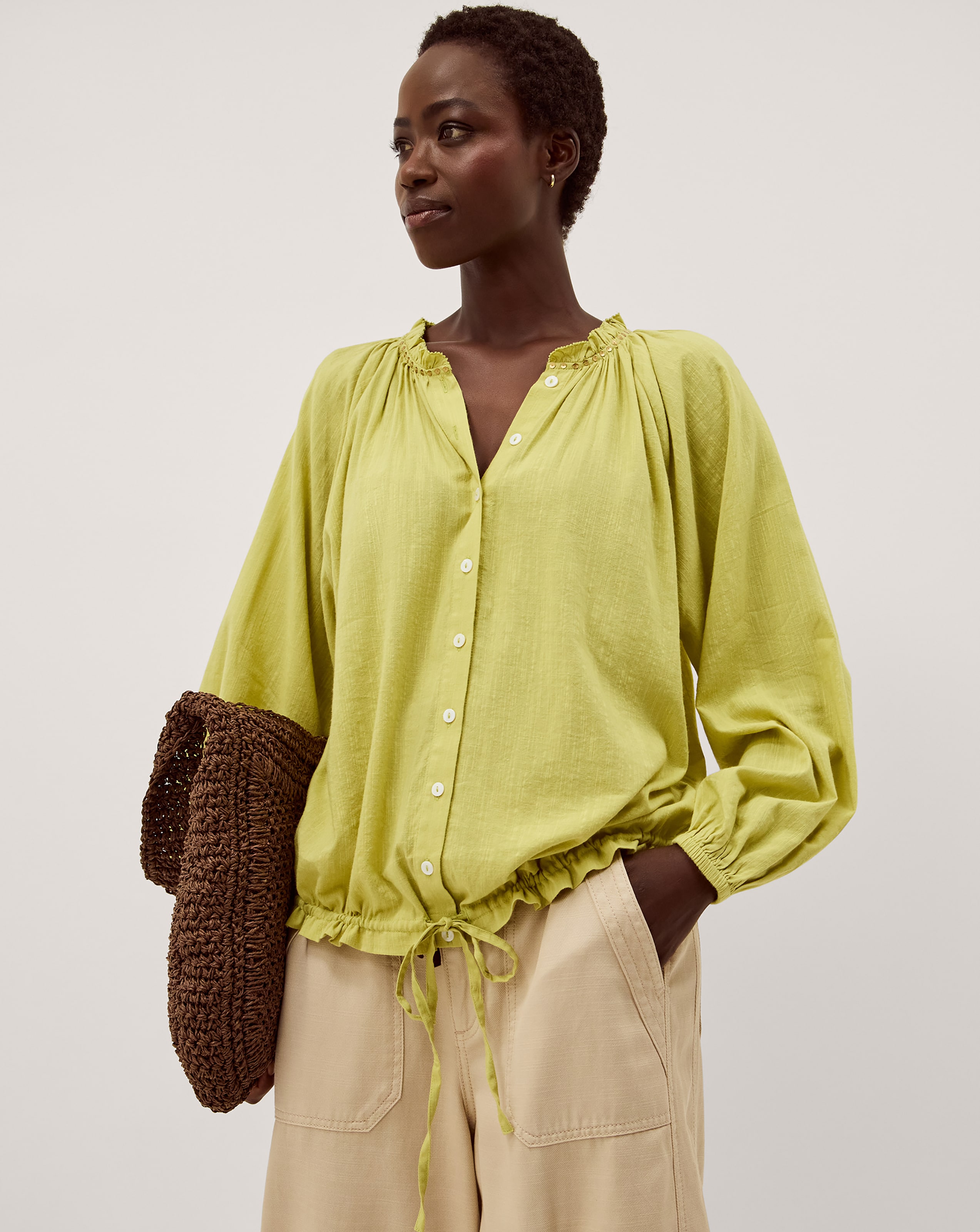 New In - Monsoon Amber Bubble Hem Blouse
