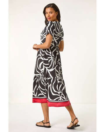 Roman Linear Border Shirt Dress