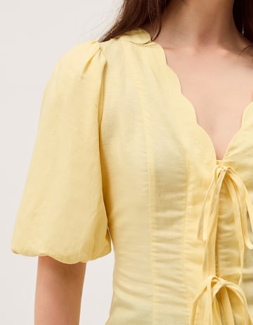 Monsoon Willow Puff Sleeve Tie Front Top