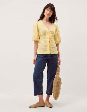 Monsoon Willow Puff Sleeve Tie Front Top