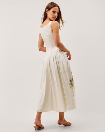 Monsoon Cindy Floral Print Midi Dress