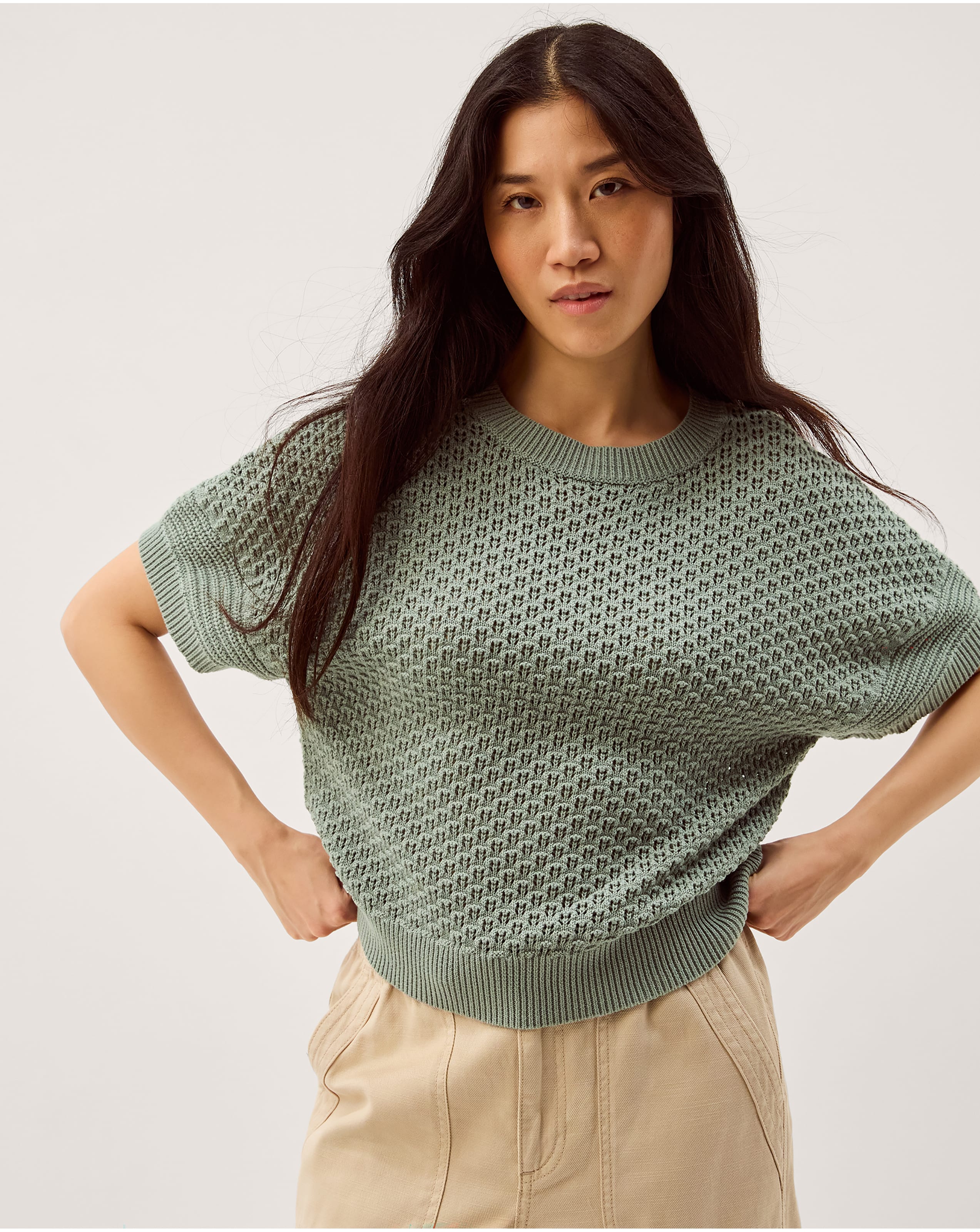 Monsoon Siara Short Sleeve Knit Jumper