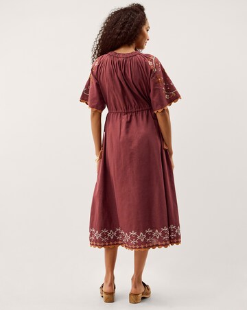 Monsoon Greta Embroidered Midi Dress