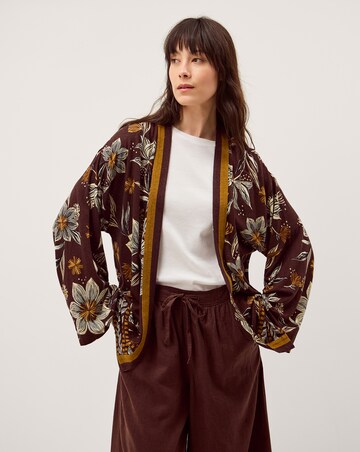Monsoon Esther Floral Linen Blend Jacket