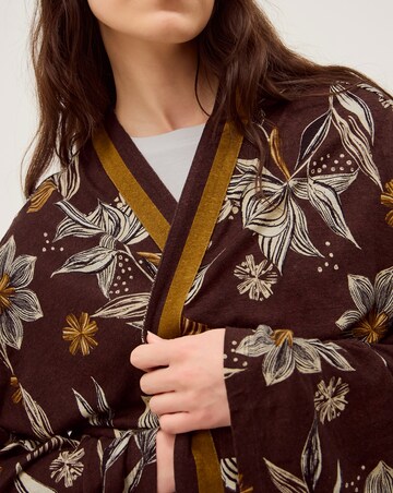 Monsoon Esther Floral Linen Blend Jacket