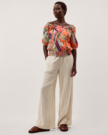 Monsoon Carmen Bardot Floral Print Top