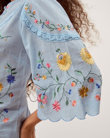 Monsoon Alice Floral Embroidered Top