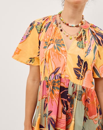 Monsoon Carmen Floral Tiered Midi Dress