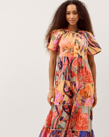 Monsoon Carmen Floral Tiered Midi Dress
