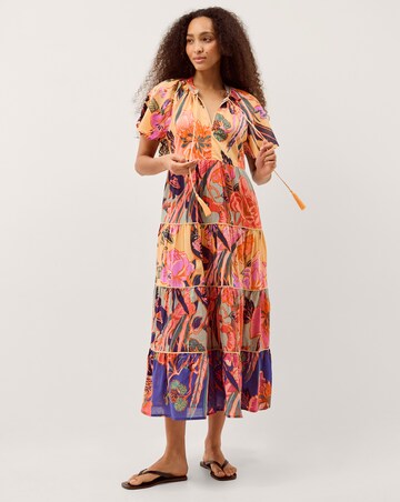 Monsoon Carmen Floral Tiered Midi Dress