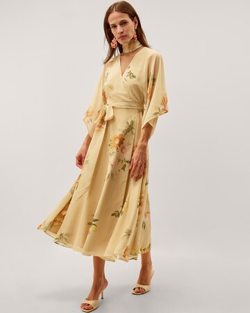 Monsoon Sukhi Sunflower Midi Wrap Dress