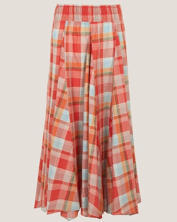 Monsoon Cecily Check Midi Skirt