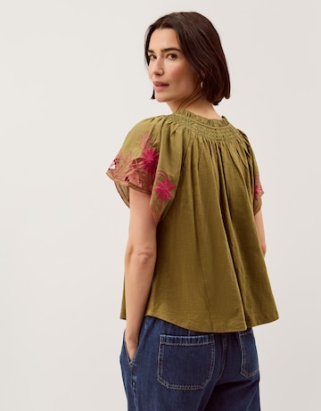 Monsoon Fiona Embroidered Cotton Top