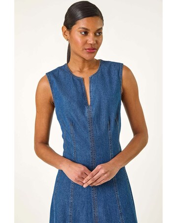 Roman Panel Detail Midi Dress