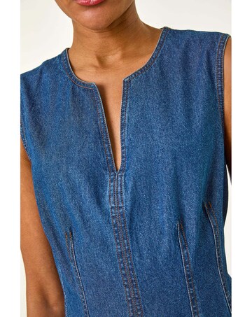 Roman Panel Detail Midi Dress