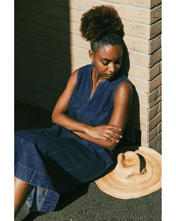 Roman Panel Detail Midi Dress