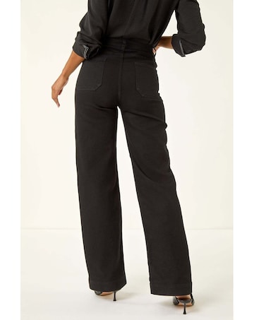 Roman Wide Leg Stretch Denim Jeans