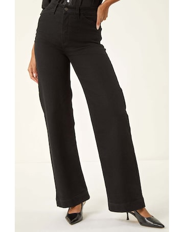 Roman Wide Leg Stretch Denim Jeans