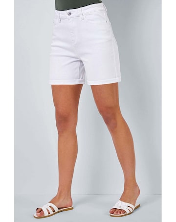 Roman Stretch Denim Mom Shorts