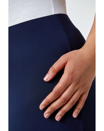 Roman Curve Elastic Waist Wide Trousers