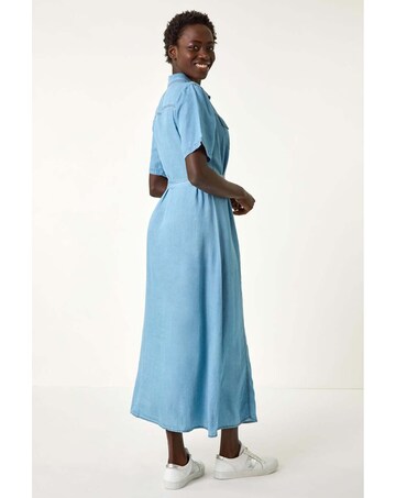 Roman Button Through Midi Dress