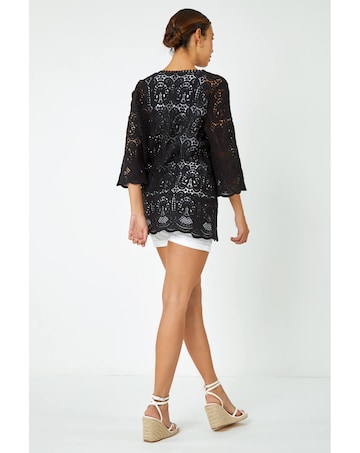 Roman Cotton Crochet Tunic Top