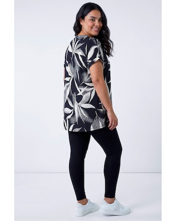 Roman Curve Stretch Plain Leggings