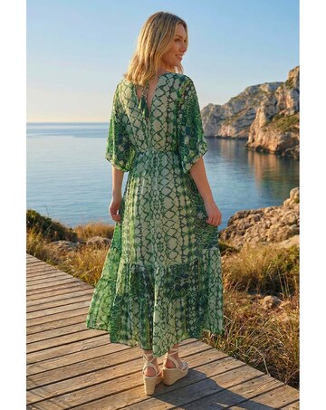 Roman Boho Aztec Maxi Dress