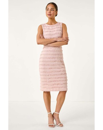 Roman Petite Ruffled Stretch Dress
