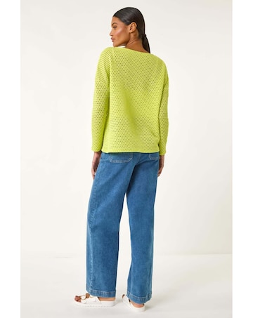 Roman Crochet Cotton Jersey Top